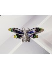 Брошь разноцветная Бабочка кристаллами Сваровски