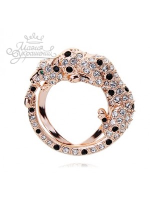 Брошь зажим Гепард со Swarovski