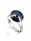 Кольцо с синим кристаллом Swarovski