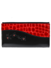 Кошелек "Knicksen" из красной и черной кожи со Swarovski