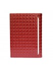 Обложка для паспорта стильная "Knicksen" со Swarovski из кожи красного цвета