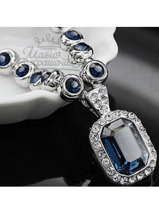 Ожерелье с синими кристаллами Montana Swarovski