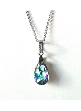 Подвеска Миндалевидная с кристаллом Swarovski Vitral light 16 мм