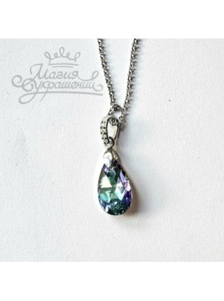 Подвеска Миндалевидная с кристаллом Swarovski Vitral light 16 мм