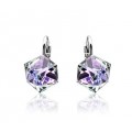 Серьги кубики со Swarovski Vitral Light