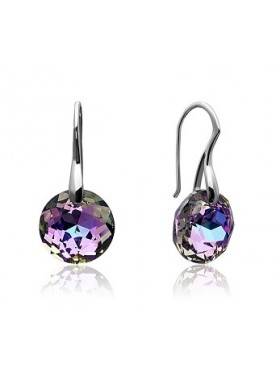 Серьги многогранными кристаллами Swarovski Vitral light