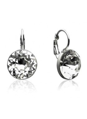 Серьги Бриллиант с прозрачным кристаллом Swarovski Bella 13 мм