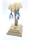 Серьги Капелька с голубыми кристаллами Swarovski Light Sapphire