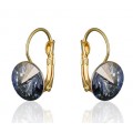 Серьги с дымчатым Swarovski Blue Shade 1
