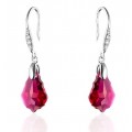 Серьги со Swarovski Барокко Ruby